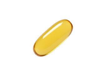Illustration of Yellow Omega 3 Fish Oil Capsule Dietary Supplement