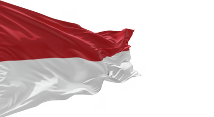 Indonesian Waving Flag Transparent Background National Symbol Patriotic