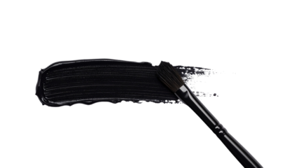 Abstract background with ink texture and paint splashes around the edges