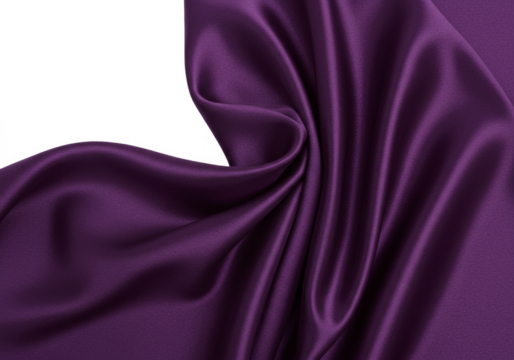 Isolated Abstract Purple Fabric Background with Silk Satin and Drapes