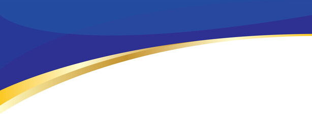 Abstract Blue and Gold Gradient Header Cover Backround