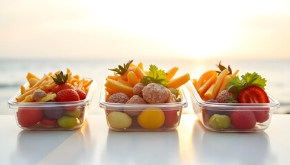Healthy Meal Prep: Fresh Fruits, Vegetables, and Snacks
