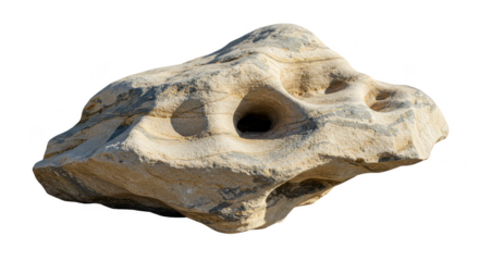 Isolated Rock Formation with Holes Seamless Texture Background