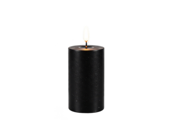 Isolated Black Candle Flame Glowing in Darkness on Transparent Background