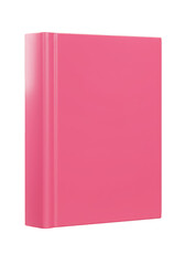 Isolated Pink Book Object with Blank Cover and Transparent Background