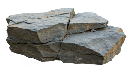 Isolated Gray Rock Stone Mountain Cliff Terrain Transparent Background
