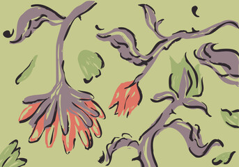 seamless pattern with flower