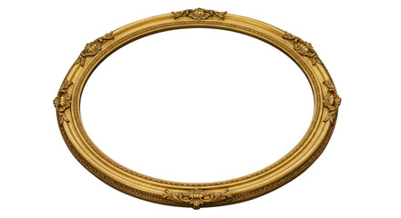 Ornate Golden Frame Vintage Border Decoration Isolated Background