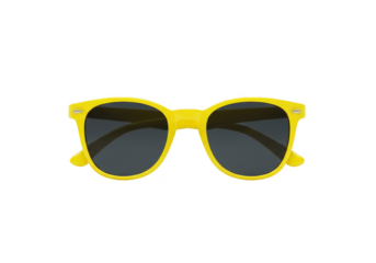 Isolated Transparent Yellow Sunglasses Accessory for Eye Protection Style