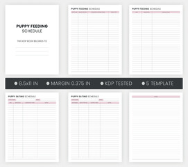 Puppy Feeding Schedule, Puppy Eating Schedule Template