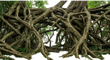 Isolated Tree Root Branches Bark Pattern Nature Abstract Texture