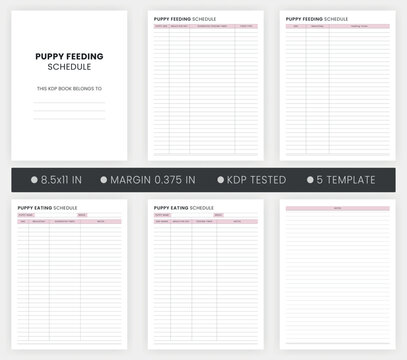 Puppy Feeding Schedule, Puppy Eating Schedule Template