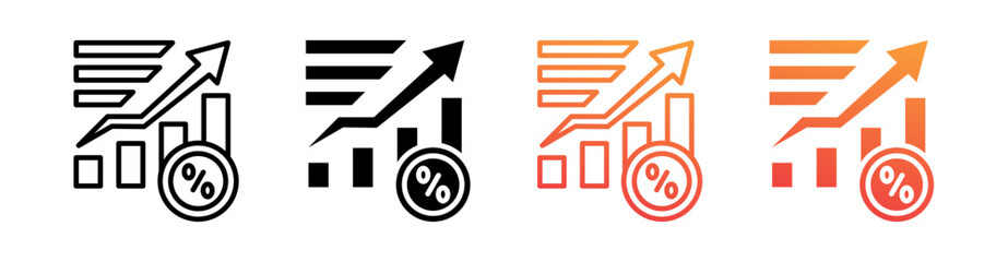 Yield Multi Style Icon Set Vector 