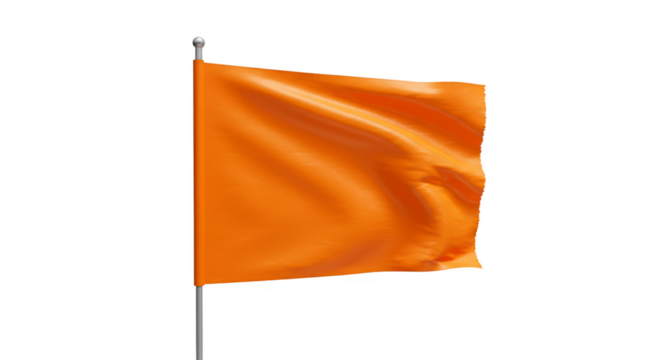 Orange Waving Flag Transparent Background Symbol Sign Nation