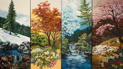 colorful winter landscape