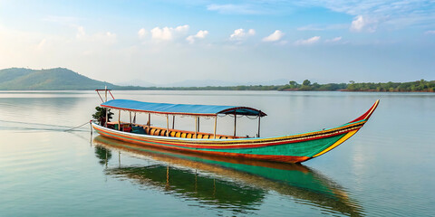Fototapeta premium boat on the lake