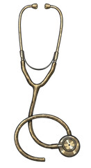 Stethoscope Illustration Medical Tool Isolated on Transparent Background