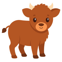 Obraz premium Buffalo on white background