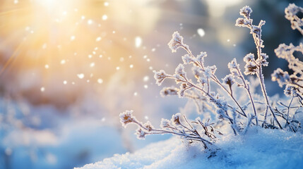 winter landscape with snow