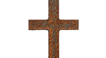 Rusty Cross Religious Christian Symbol Isolated 3D Render