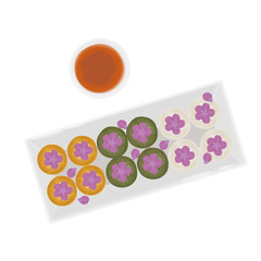 Vector Illustration Logo Clipart Top View Hwajeon korean kkot Darim