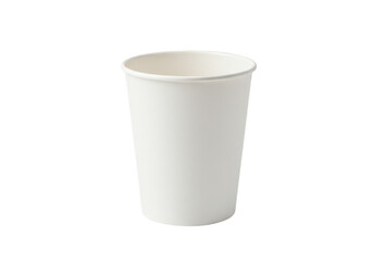 Isolated White Paper Cup for Hot and Cold Drinks on Transparent Background