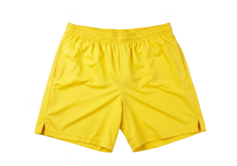 Isolated Yellow Shorts Clothing Apparel Sportswear Fashion Fabric