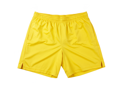 Isolated Yellow Shorts Clothing Apparel Sportswear Fashion Fabric