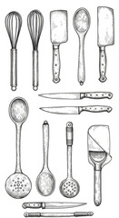 Kitchenware Utensils Tool Isolated Illustration Vector Transparent Background