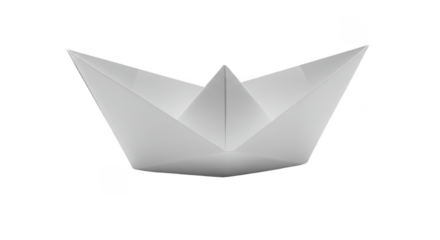 Origami Paper Boat Craft Isolated Transparent Background