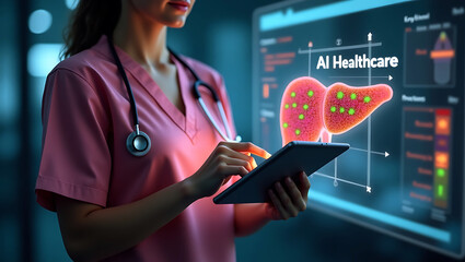 Medical doctor and medical technology and futuristic concept, Modern medical technology and innovation. Doctor using laptop and health medical network connection icon on virtual screen interface