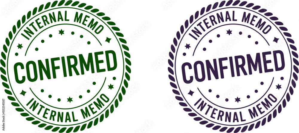Fototapete confirmed stamp internal memo seal vector graphic design element for official documents use case edi