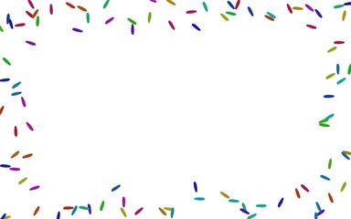 frame of confetti
Colorful Sprinkle Frame on White Background