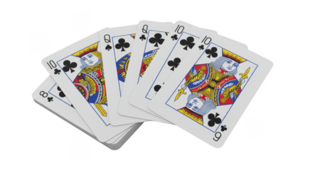 Playing Card Illustration Deck with Clubs Suits Game Transparent