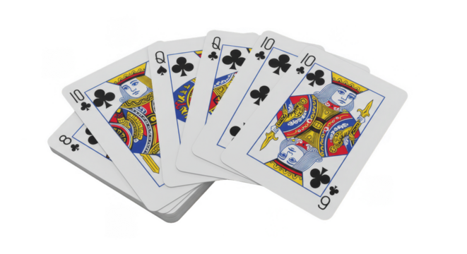 Playing Card Illustration Deck with Clubs Suits Game Transparent