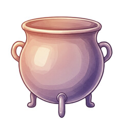 Purple Cauldron Potion Illustration With Handle And Transparent Background