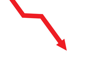 red arrow business graph going down extremely represent loss and economic recession © PictureXpress