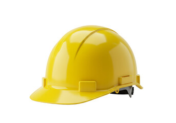 Realistic Image of Yellow Hardhat Construction Safety Equipment Isolated