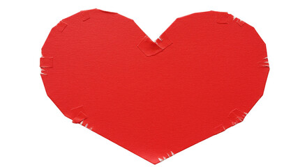 Red Heart Shape Symbol of Love Illustration on Transparent Background