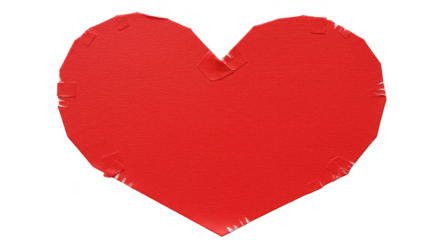 Red Heart Shape Symbol of Love Illustration on Transparent Background