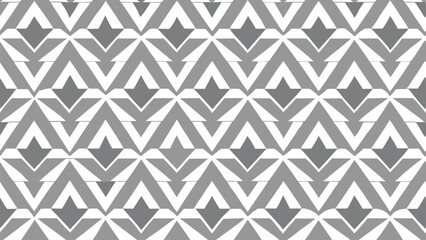 Geometric pattern of interlocking grey and white chevron shapes abstract background