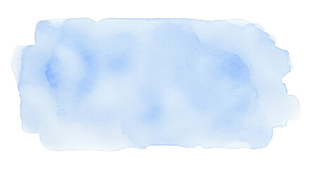 Watercolor Texture Stain Background, Blue Paint Brush Art Illustration