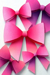 Gradient paper bows