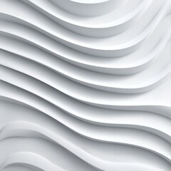 Abstract white wavy architectural design