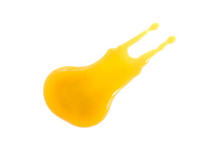 Mustard sauce, splash of honey mustard salad dressing isolated on transparent png