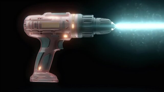 Electric drill promotional illustration