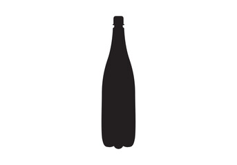 Bottleof water, vector of soda icon set. Plastic and aluminum bottled beverage symbol. Water, soda and juice silhouette
