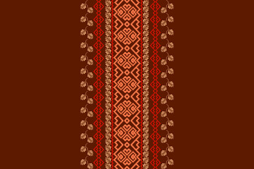 Neck geometric abstract Aztec oriental embroidery traditional border pattern. Native geometry neck decorative design for fashion, texture, element, neckline, textile, fabric, clothing, printing