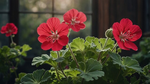 red flowers in the garden