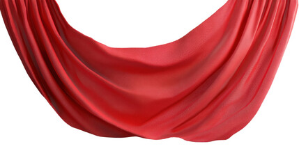 red curtain on white background